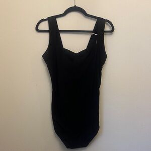 Aerie SMOOTHEZ Black Bodysuit NWT Thong‎ Back XL Sleeveless Slimming Elegant